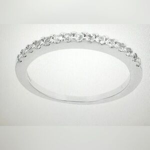 Diamonique 0.40 cttw Stackable Band Ring, Sterling Silver